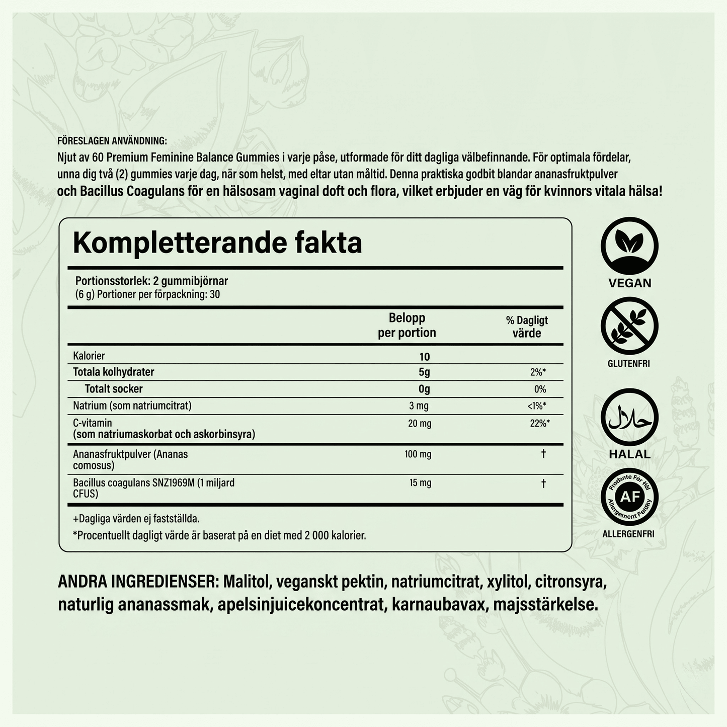 FemVera - Premium pH-Balansgummies för Inre Fräschhet och Välbefinnande