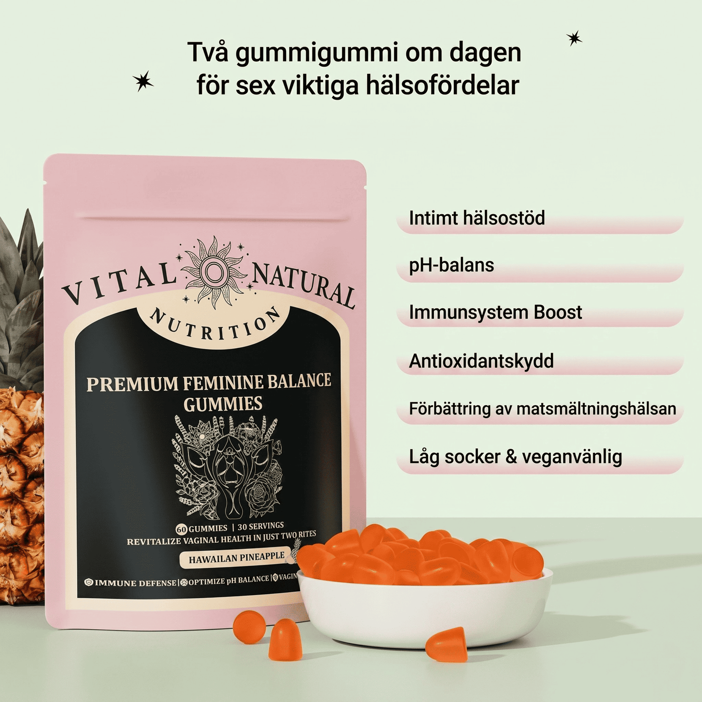 FemVera - Premium pH-Balansgummies för Inre Fräschhet och Välbefinnande